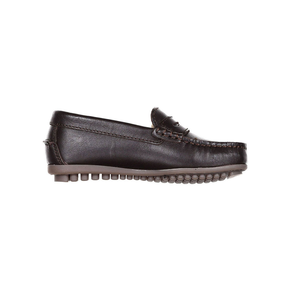Childrenchic Deep Brown Leather Classic Moccasins