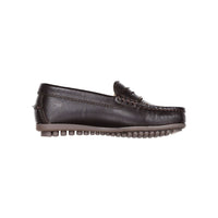 Childrenchic Deep Brown Leather Classic Moccasins