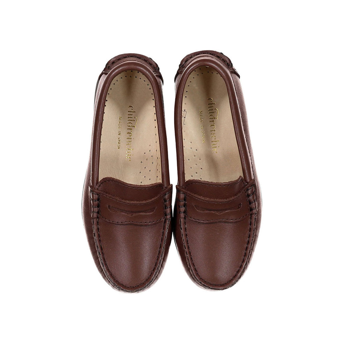 Childrenchic Mahogany Leather Classic Moccasins