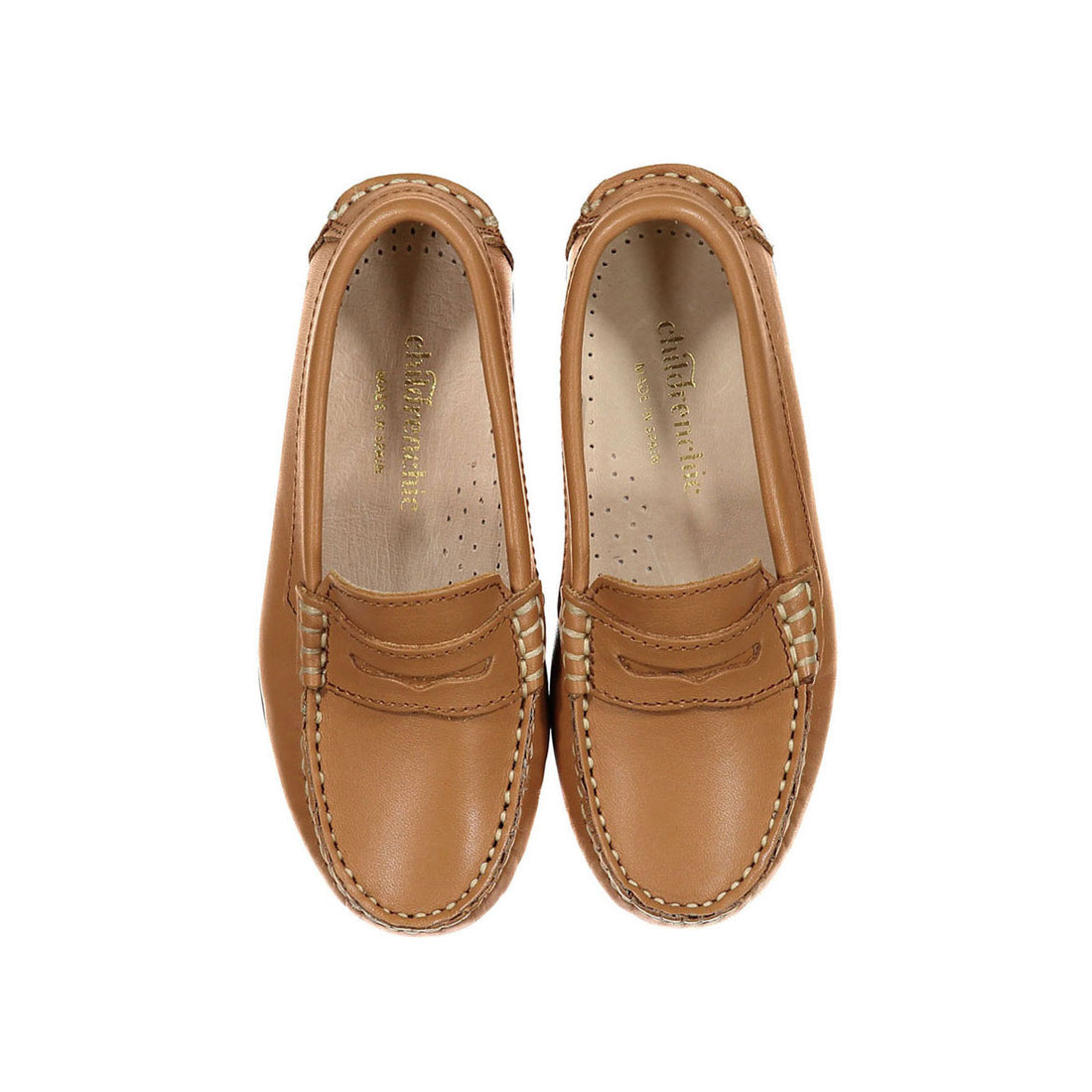 Childrenchic Tan Leather Classic Moccasins