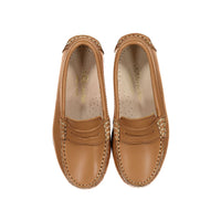 Childrenchic Tan Leather Classic Moccasins