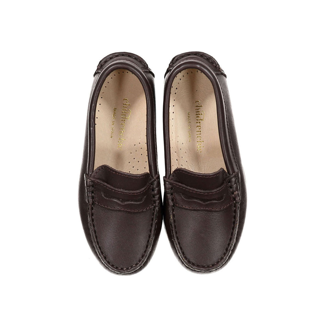 Childrenchic Brown Leather Classic Moccasins