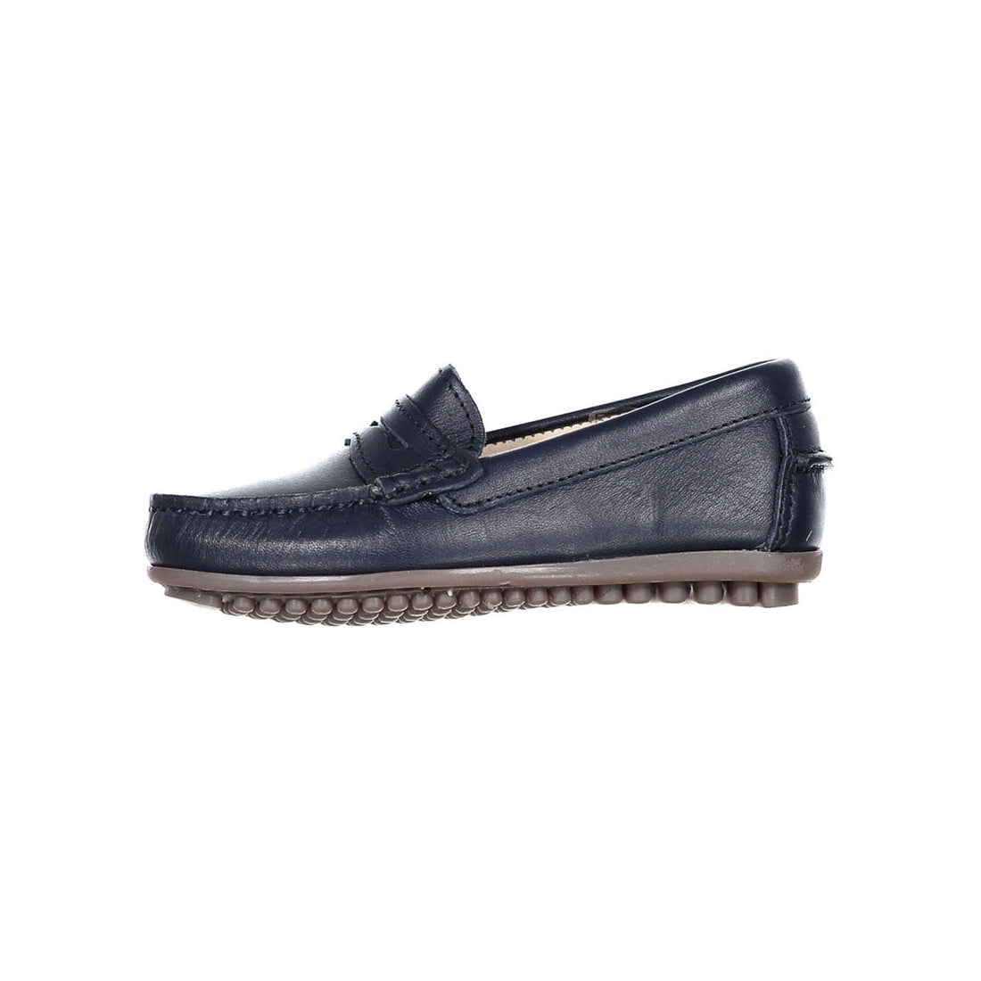 Childrenchic Shiny Blue Leather Classic Moccasins