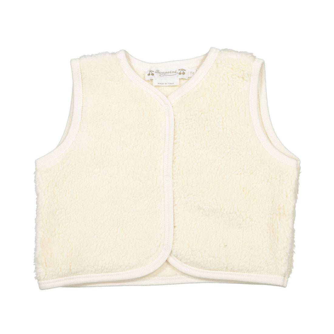 Bonpoint Ecru Sheepskin Brava Gilet