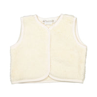 Bonpoint Ecru Sheepskin Brava Gilet