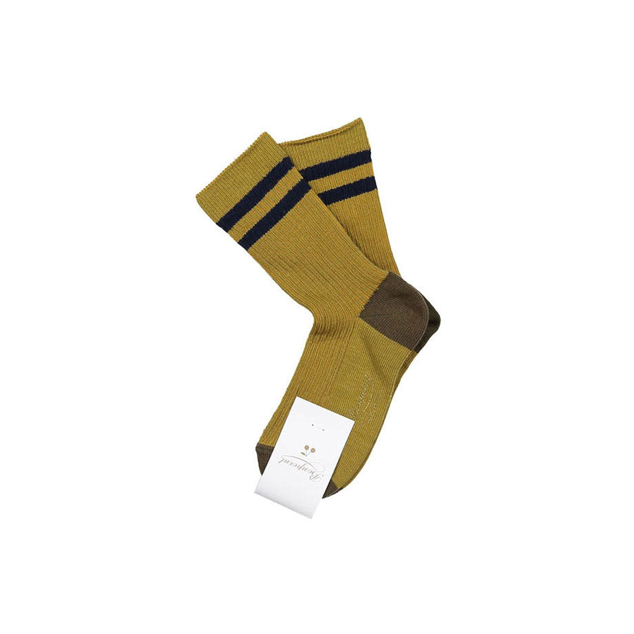 Bonpoint Ochre Striped Socks