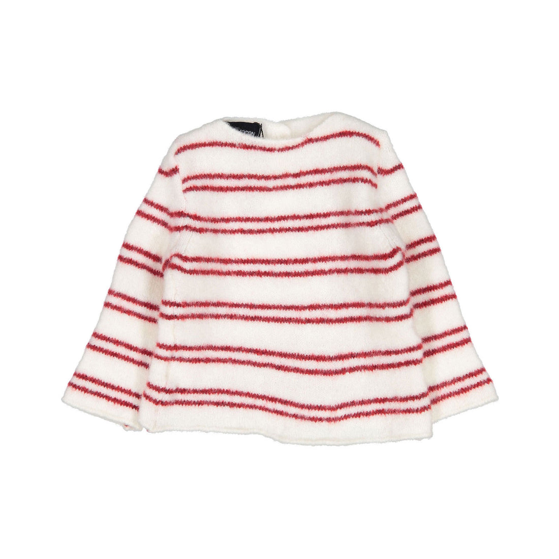 Pequeno TOCON Natural/Red Baby Jersey Sweater