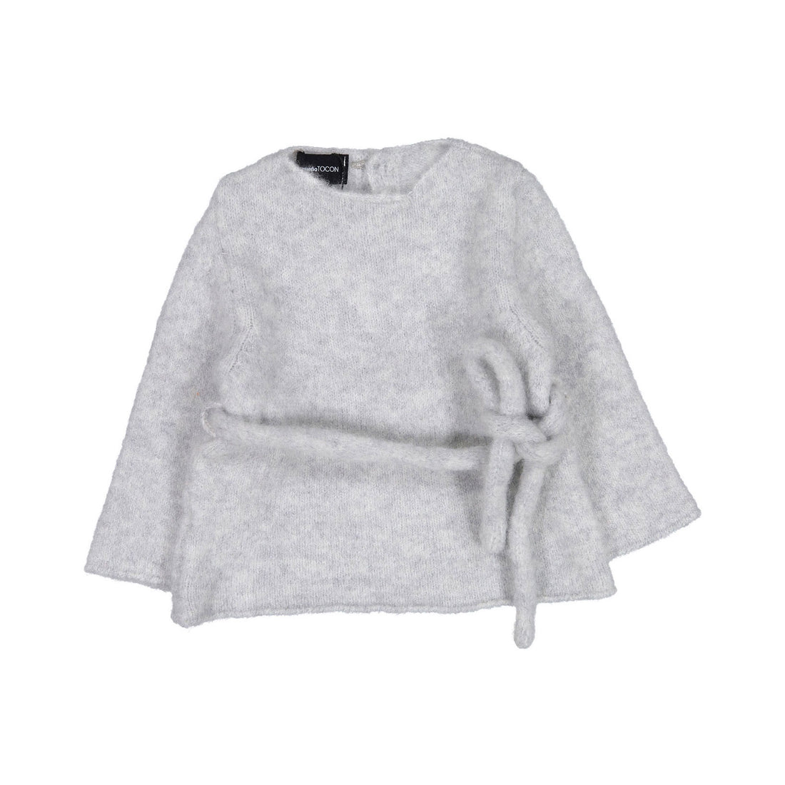 Pequeno TOCON Grey Baby Jersey Tie Sweater