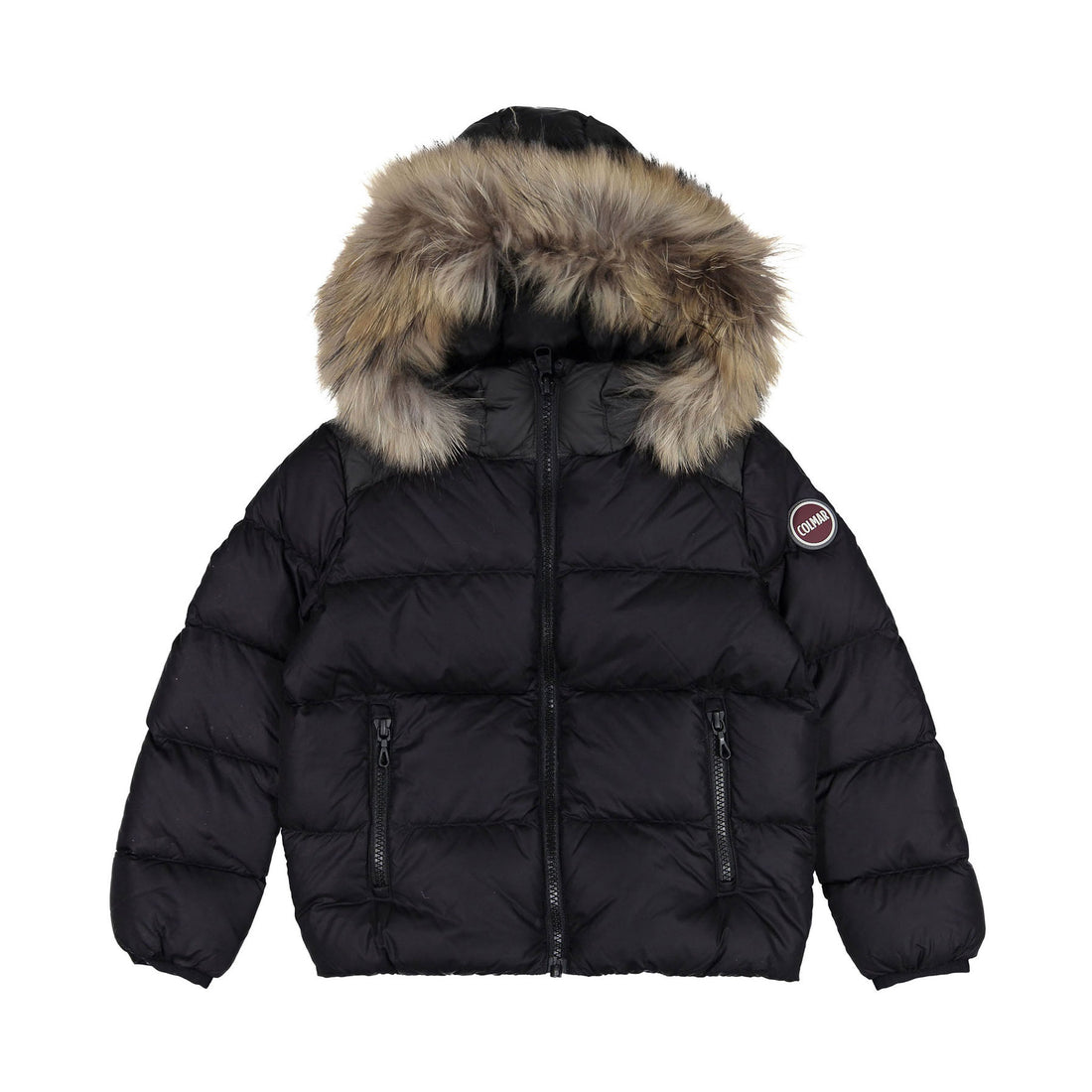 Colmar Black Fur Hooded Puffer