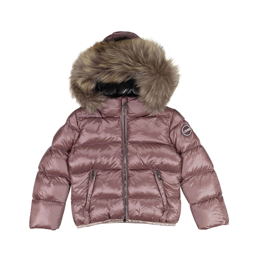 Colmar Mauve Fur Hooded Coat