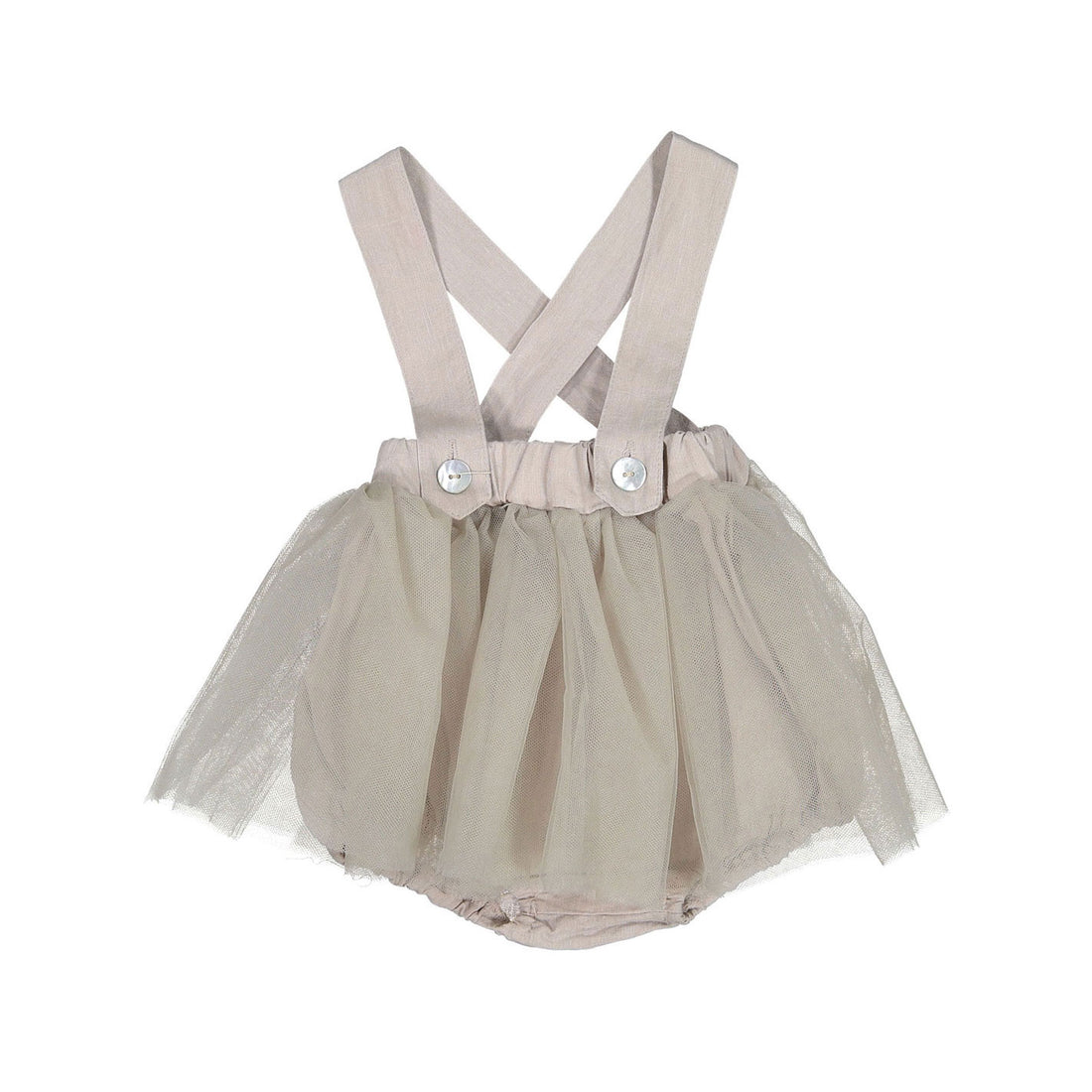 Nunubiel Tulle Romper - Beige