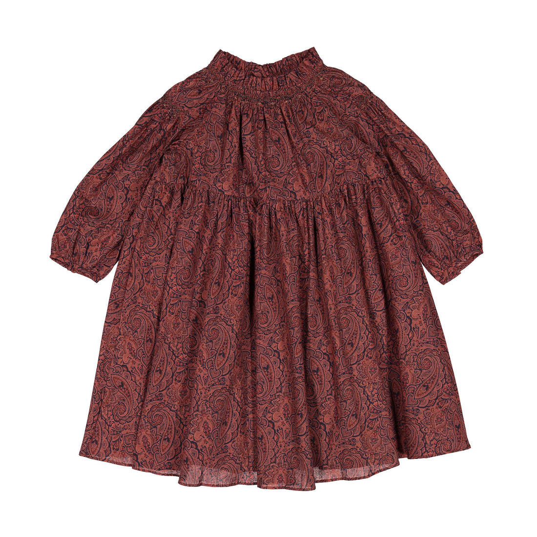 Bonpoint Geranium Paisley Print Bluebell Dress