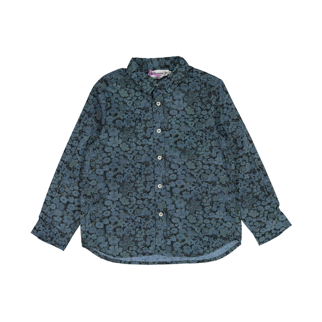 Bonpoint Blue Floral Print Tango Shirt