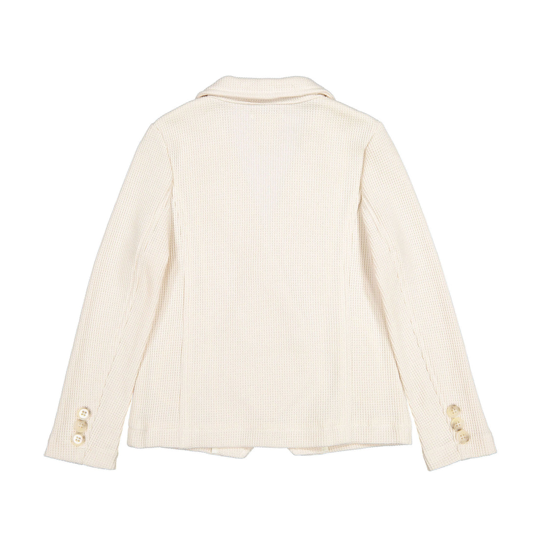 Boys and Arrows Beige Double Breasted Waffle Blazer