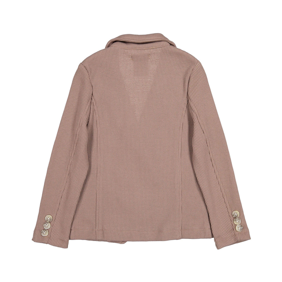 Boys and Arrows Taupe Double Breasted Waffle Blazer