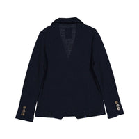 Boys and Arrows Navy Double Breasted Waffle Blazer