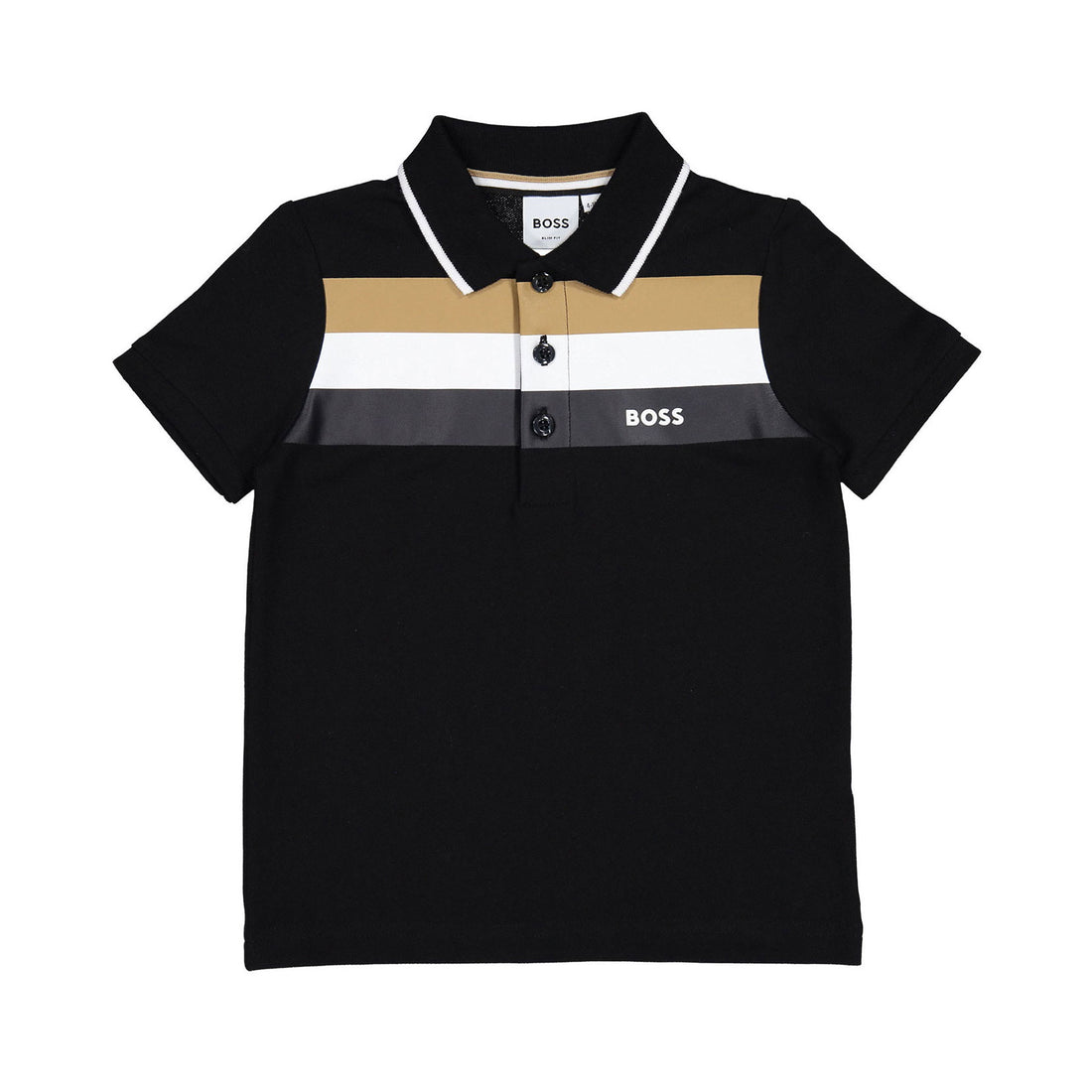 Hugo Boss Black Chest Striped Short Sleeve Polo