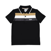 Hugo Boss Black Chest Striped Short Sleeve Polo