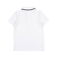 Hugo Boss White Chest Striped Short Sleeve Polo