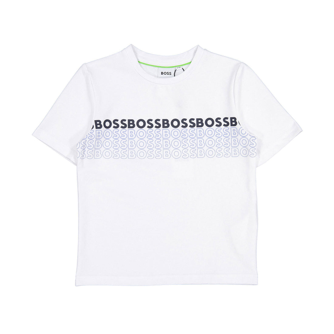 Hugo Boss White Mini Me Gradient Prnted Logo