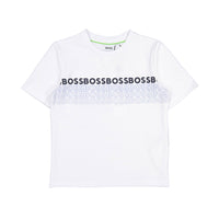 Hugo Boss White Mini Me Gradient Prnted Logo