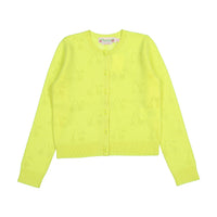 Bonpoint Fluo Yellow Thindra Cardigan