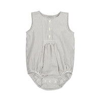 Bonpoint Taupe Stripes Nico Romper