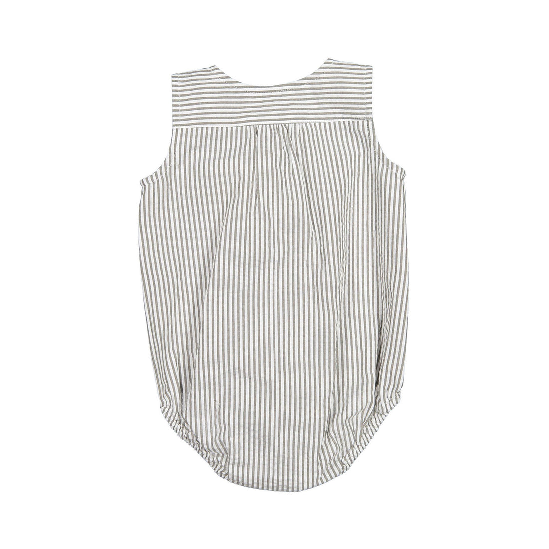 Bonpoint Taupe Stripes Nico Romper