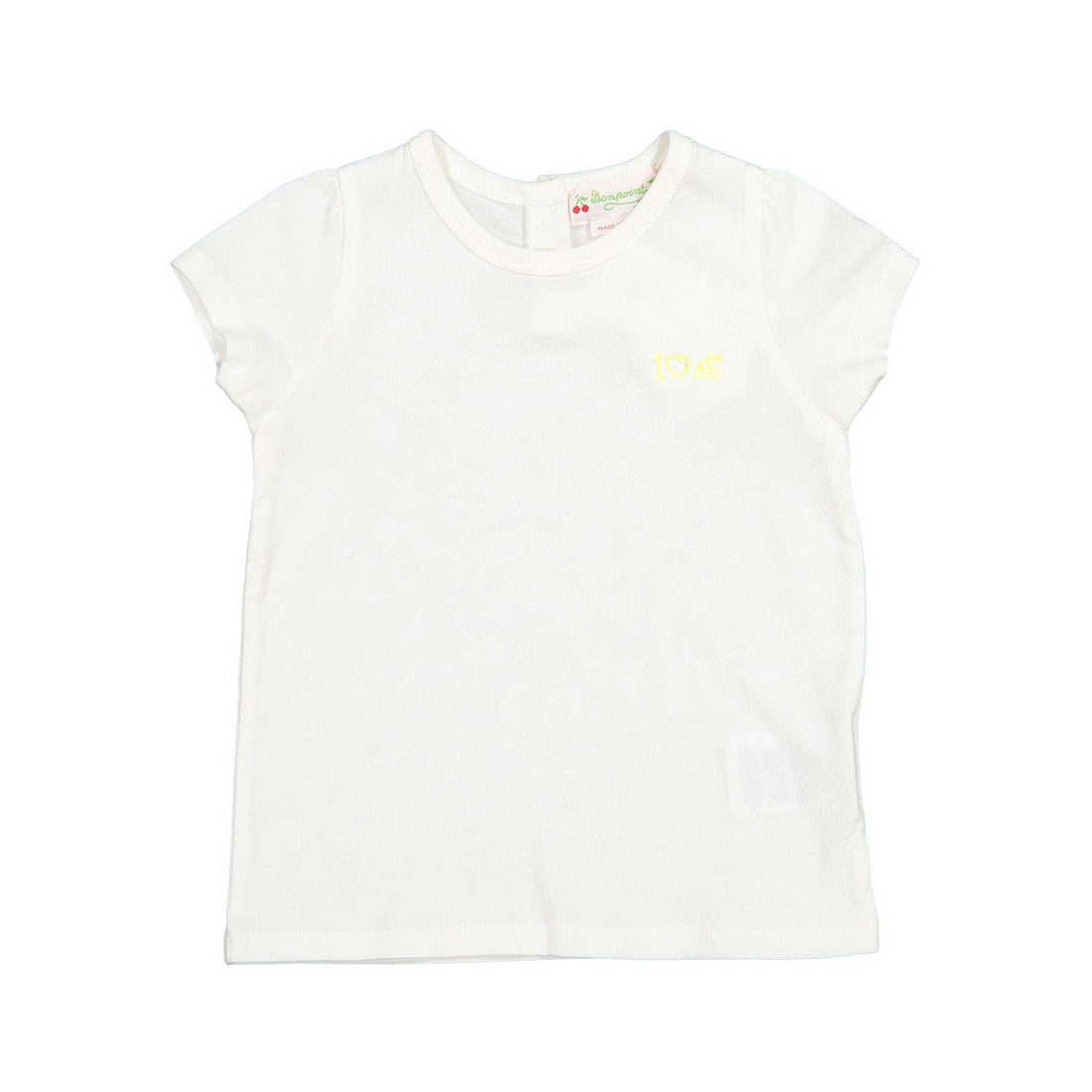 Bonpoint White Embroidered Cira Baby Tee