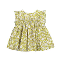 Bonpoint Lemon Liberty Naomie Smocked Baby Blouse