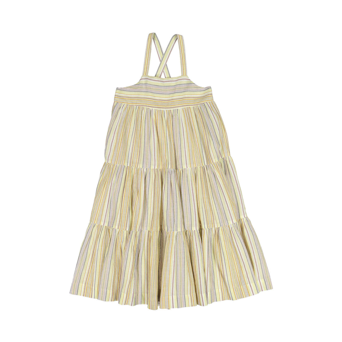Bonpoint Yellow Stripe Cora Maxi Sundress