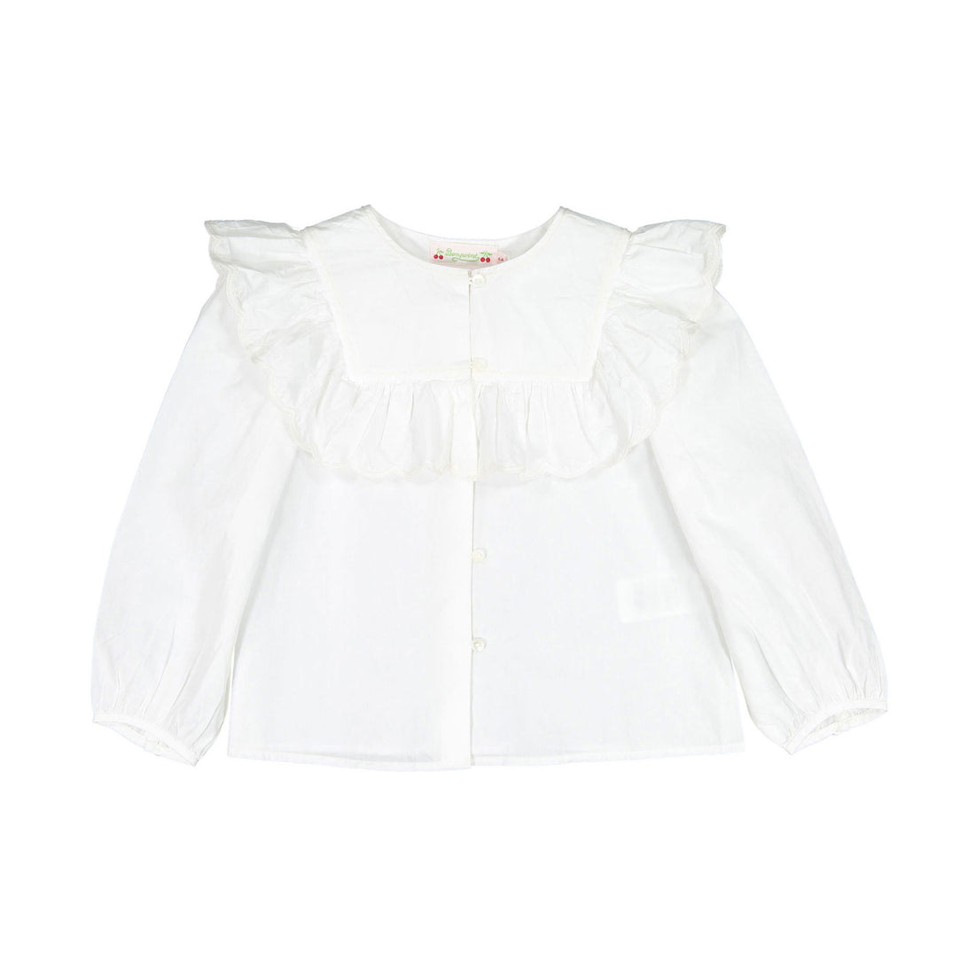 Bonpoint White Cleo Embroidered Blouse
