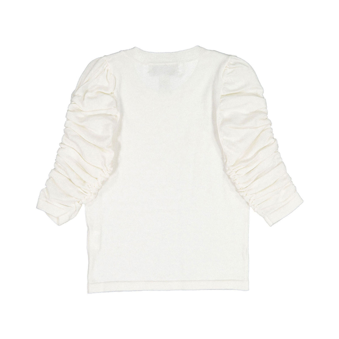 Autumn Cashmere Snow White Elbow Length Ruched Sweater
