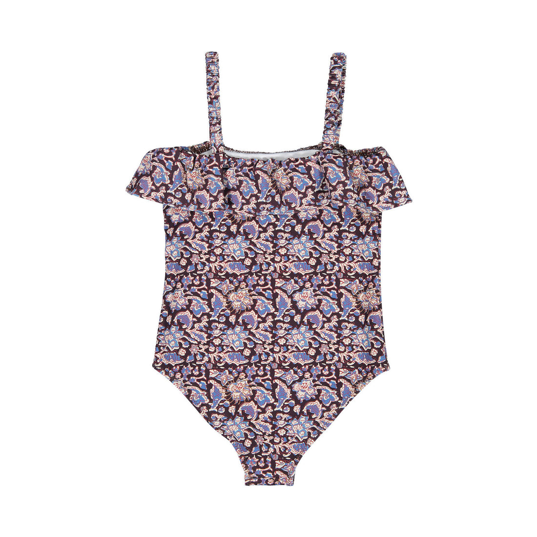 Sea Lilac Amaki Border Print One Piece
