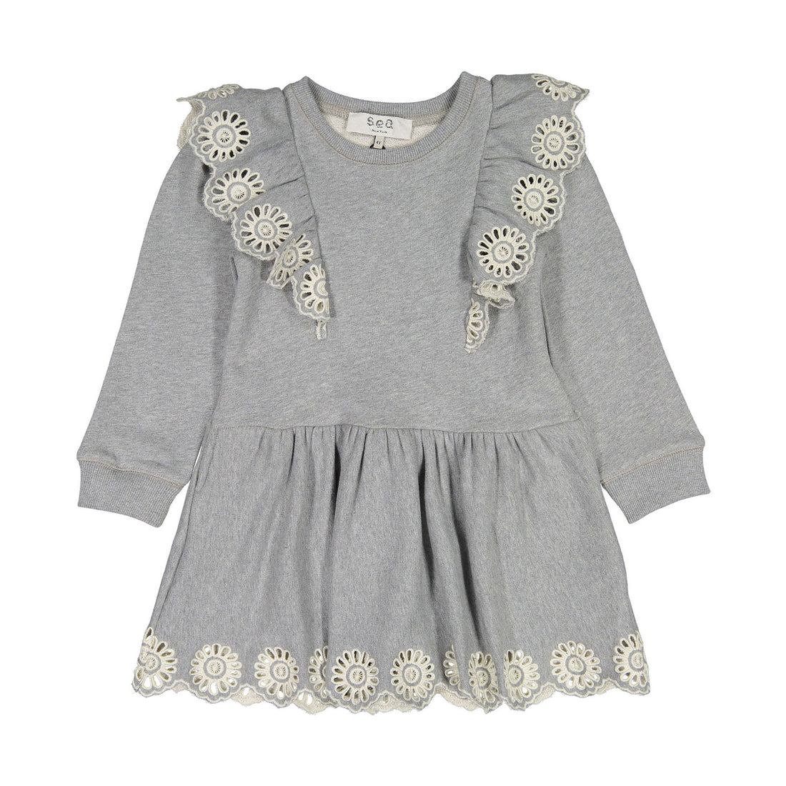 Sea Melange Blaine Embroidery Combo Dress