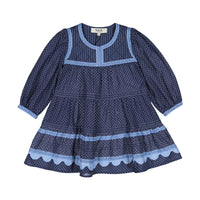 Sea Palmer Print Long Sleeve Dress