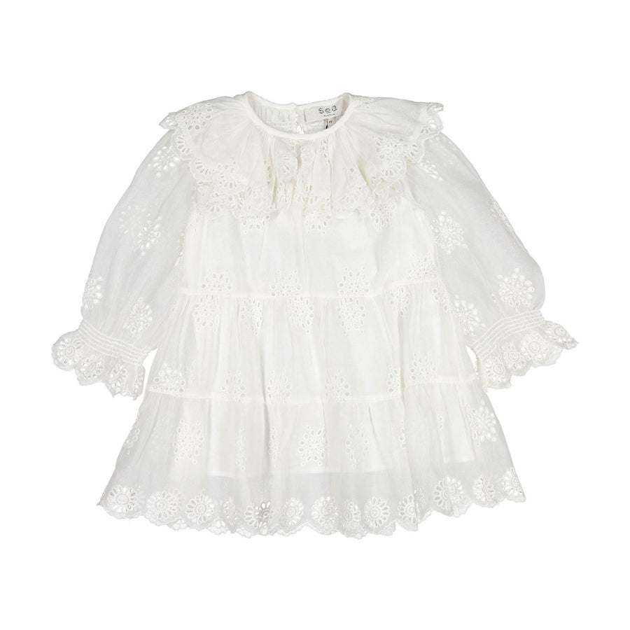 Sea Eggshell Blaine Embroidery Dress