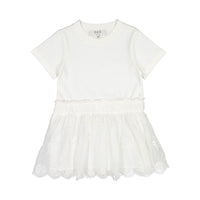 Sea Eggshell Blaine Embroidery Combo Dress