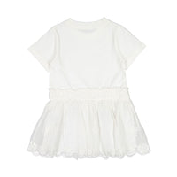 Sea Eggshell Blaine Embroidery Combo Dress
