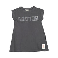 Golden Goose Anthracite Distressed Crystal Dress