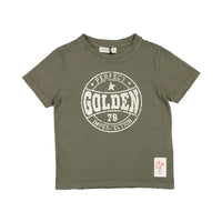 Golden Goose Dusty Olive/White Printed Tee