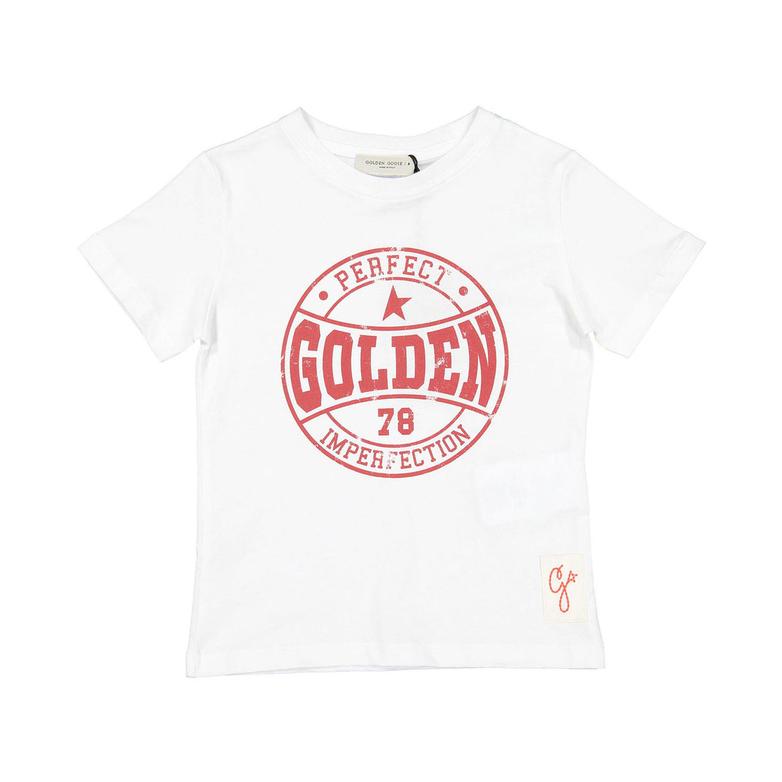Golden Goose White/Red Printed Tee