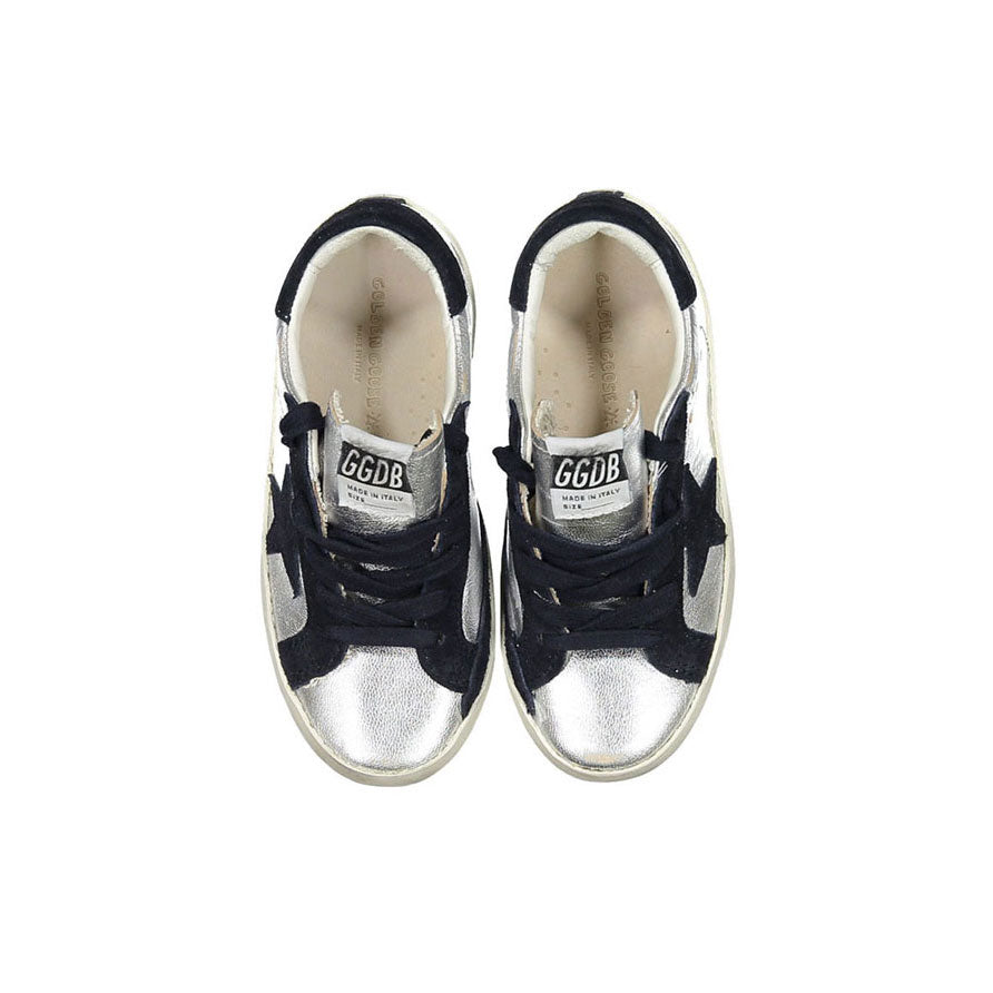 Golden Goose Silver/Blue Superstar Sneakers