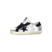 Golden Goose Silver/Blue Superstar Sneakers