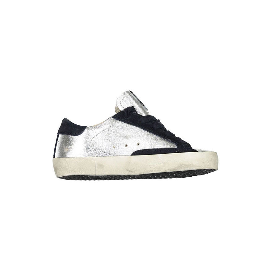 Golden Goose Silver/Blue Superstar Sneakers