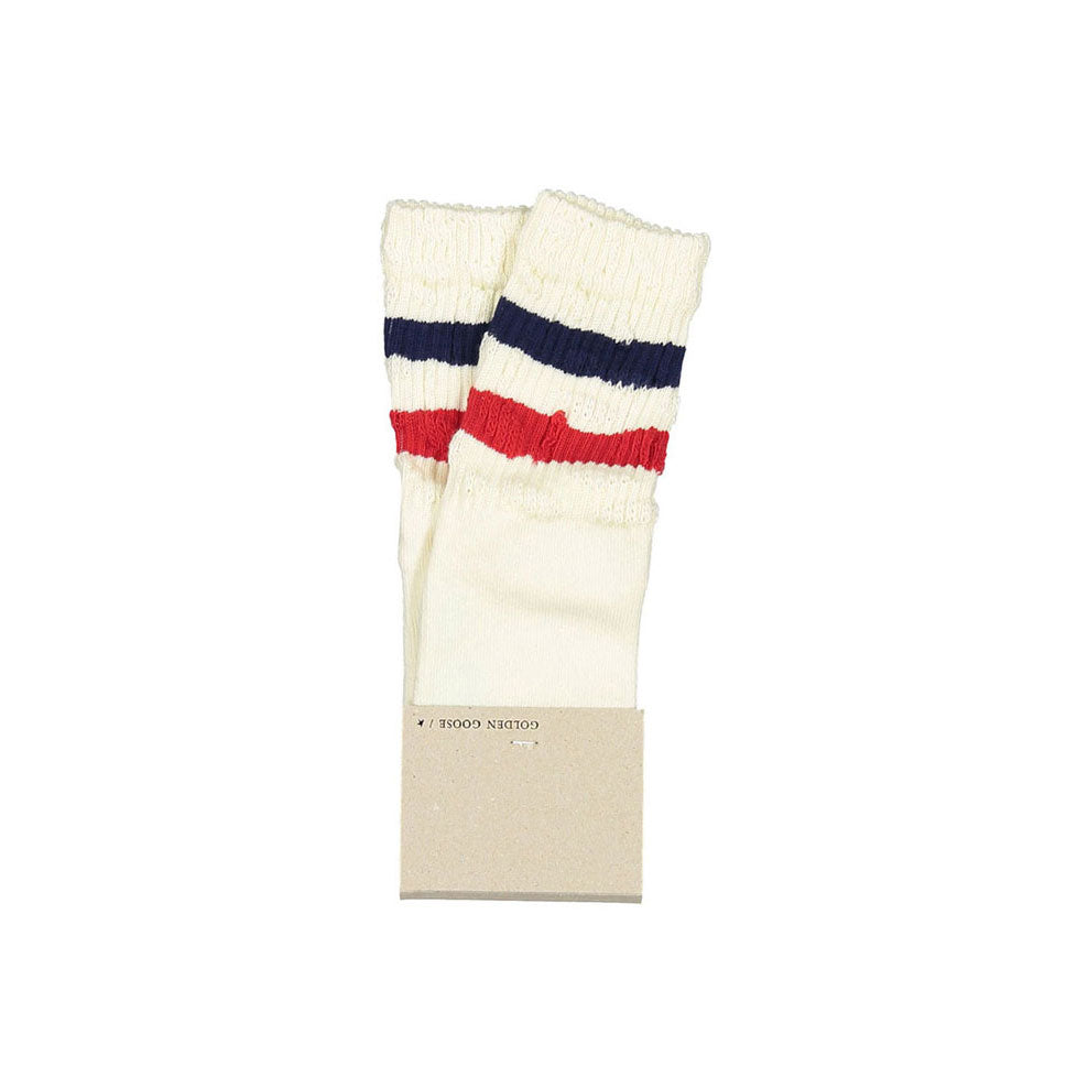 Golden Goose Old White Distressed Socks