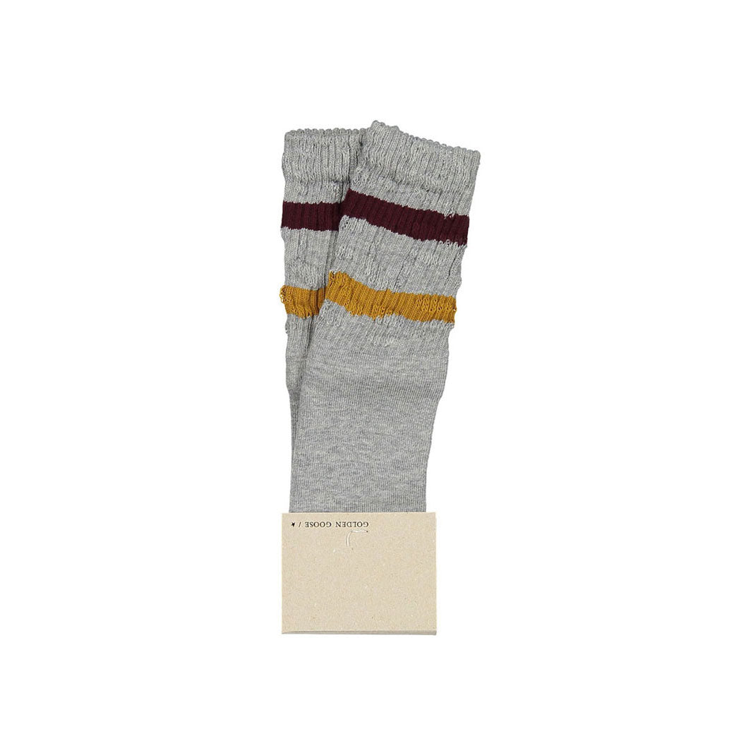 Golden Goose Grey Melange Distressed Socks