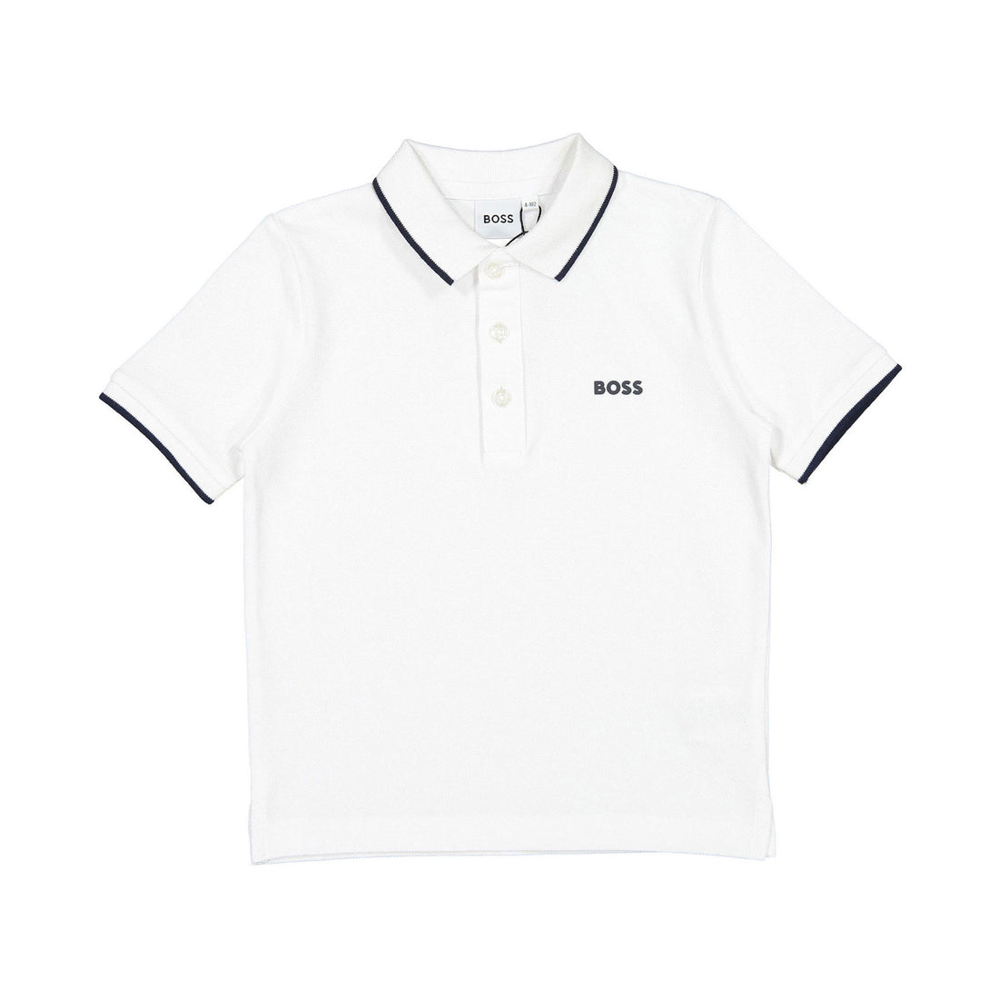 Hugo Boss White Perm Ss Polo