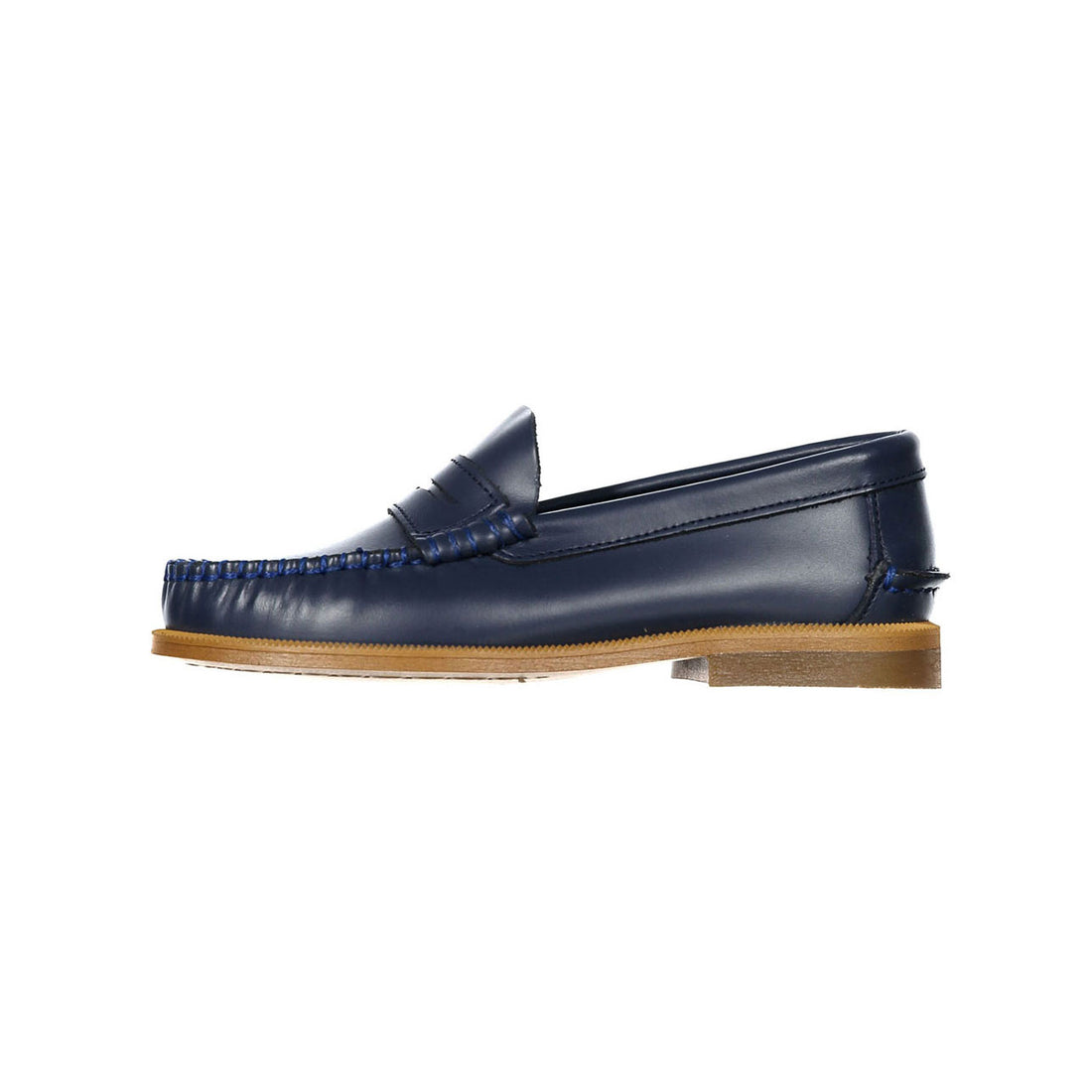 Papanatas Navy Leather Classic Penny Loafers