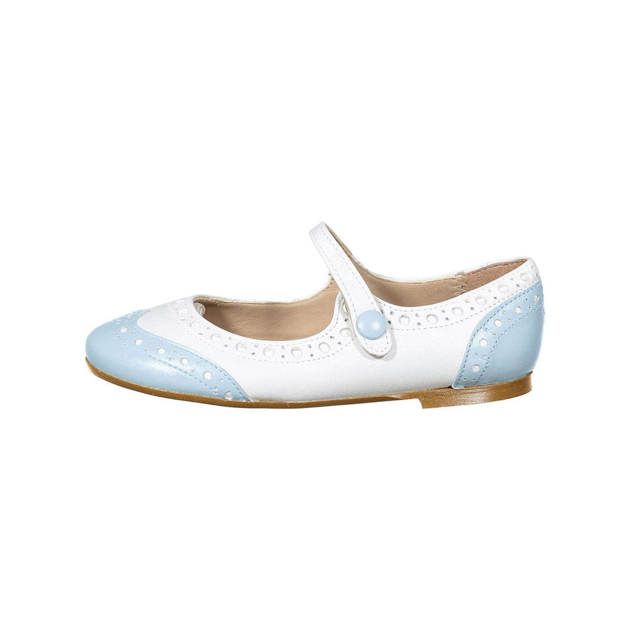 Papanatas White Leather Wingtip Mary Janes â Ladida